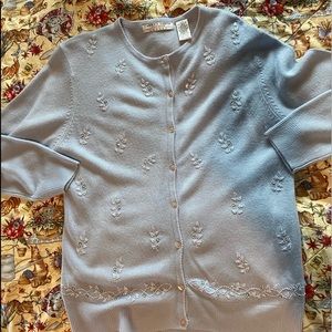 embroidered cardigan